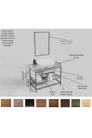 Ntconcept Liv Doğal Ahşap 3'Lü Set Hilton Açık Ceviz