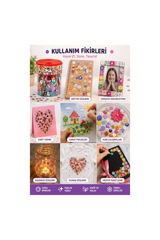 Karışık Şekilli Elişi Pulu Standlı 6 Model 90gr 1 Paket Set 2 Parlak Pul Okul Sınıf Etkinlik Resim Dekarasyon Hobi