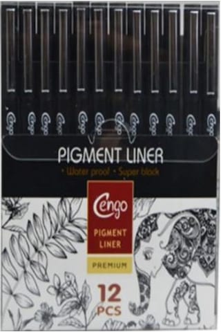 Cengo Pigment Liner Teknik Çizim Kalem Seti 12li