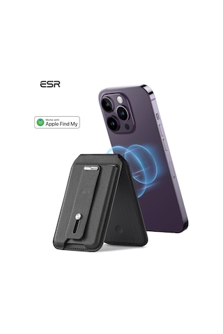 Esr Apple Uyumlu iPhone Magsafe Standlı Cüzdan Halolock Geo Find My Lisanslı Siyah