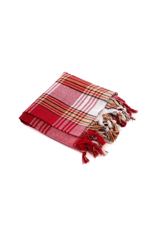 Pamuklu Banyo Plaj Seyahat Havlusu Hamam Peştamal 80 X 180 Cm Kırmızı Hamam Peştemal