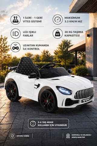 Gtr Sport 12v Akülü Araba Beyaz