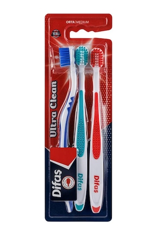 Difaş Ultra Clean 3'Lü Orta Sert Diş Fırçası