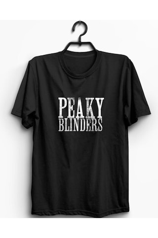 Stoned&Fame Unisex Siyah Peaky Blinders Baskılı Büyük Beden T-shirt SIYAH