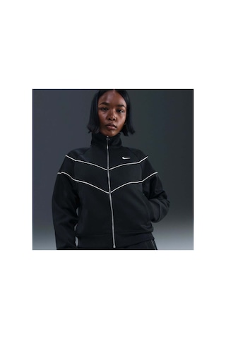 Nike Windrunner Poly Knit Jacket Kadın Siyah Ceket Siyah