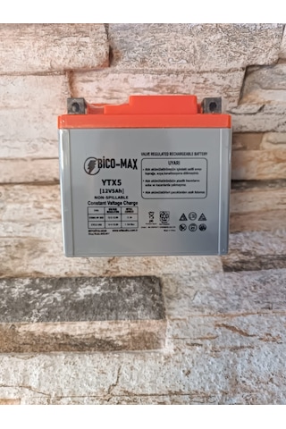 Ytx5 12v 5ah Motosiklet Aküsü 2024 Üretim Tarihli