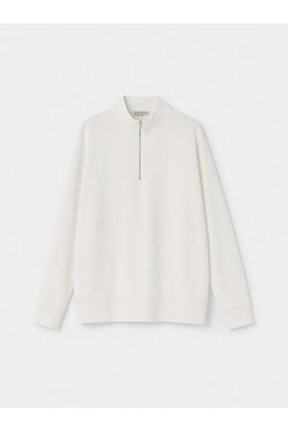 Lcw Comfort Beyaz Dik Yaka Soft Touch Kadın Sweatshirt