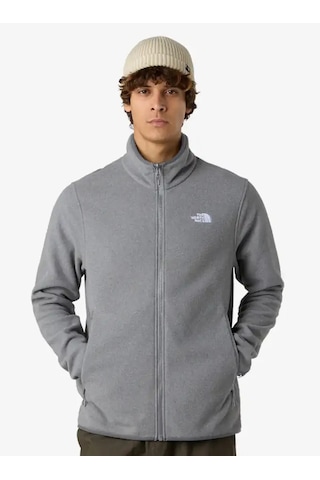 The North Face Glacier Fleece Full Zip Hiking Fleece Erkek Polar Gri