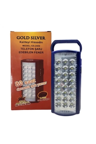 Gold Silver Gs-2400 80 Saat Yanabilen Fener-telefon Şarj