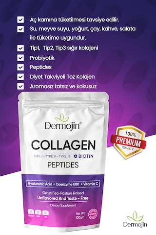 Biotin Destekli 100 G Toz Kolajen