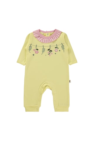 Civil Baby Çiçek Baskılı 3-18 Ay Tulum - Sarı Açık Sarı