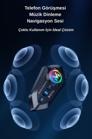 Y12 Pro İntercom Bluetooth Motosiklet Kask Kulaklığı İntercom Kulaklık