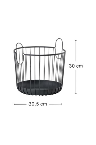 Sepet Metal Siyah 30 Cm Çok Renkli