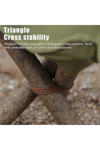 Bloomnest Üçgen Kamp Tabure Kumaş Katlanır Sandalye Balıkçılık Kampçılık Plaj Bahçe Yürüyüş Koltuk A1045 Altın-siyah Altın - Siyah