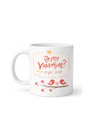 Be My Valentine Porselen Kupa Model 7 - Sevgililer Günü Hediyesi-aşk Temalı Sevimli Kupa Diğer