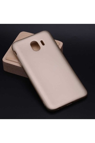 Samsung Uyumlu Galaxy J4 Kılıf Zore Premier Silikon Kapak Gold