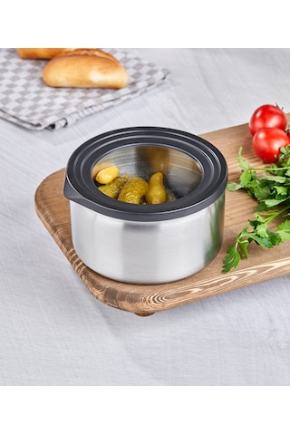 Steel&More Çelik 12cm Saklama Kabı Gri