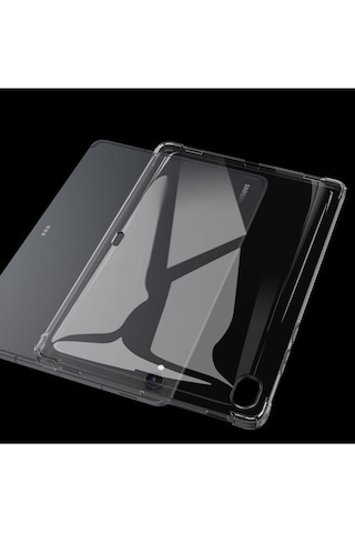 Samsung Uyumlu Galaxy Tab S11 11'' Şeffaf Anti shock Silikon Kılıf Airbag Köşe Koruma Arka Kapak