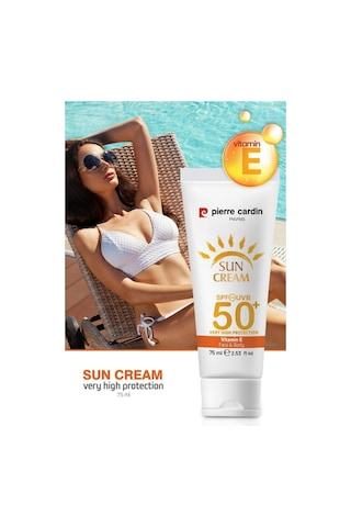 Pierre Cardin 50+ Spf Çok Yüksek Koruma Güneş Kremi Tüm Cilt Tipleri 75 Ml Yaz İçin İdeal