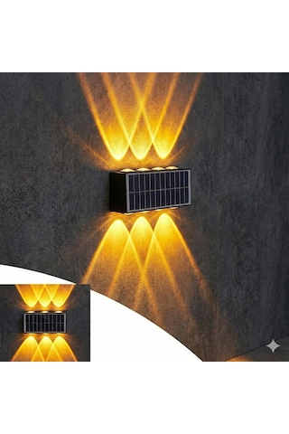 20w Güneş Enerjili Dış Mekan Bahçe Duvar Lambası - Cata Kos Solar Led Aplik - Ip65 Su Geçirmez, 3200k Gün Işı