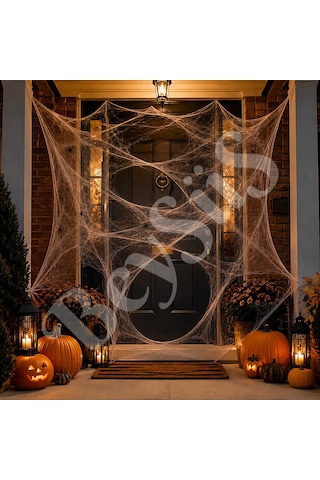 Beysüs Halloween Cadılar Bayramı Beyaz Renk Örümcek Ağı Seti Tüm Yaşlar