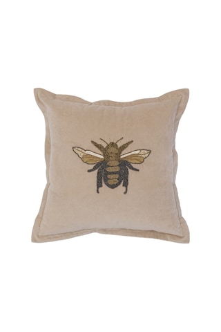 Yargıcı Arı Desenli Kadife Kare Yastık 45x45 Cm 26knht1006c St