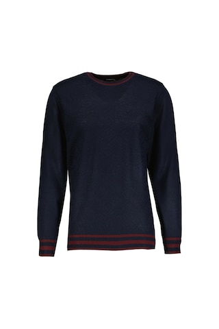 Finesuits Erkek Desenli Yünlü Kazak 2422201020.dsoyr Lacivert