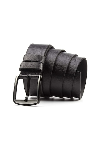 Büyük Beden Erkek 100% Hakiki Deri Kot Kemer Siyah