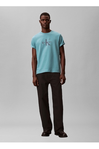 Jeans Bisiklet Yaka Baskılı Petrol Erkek T-shirt Lv04rb862g2ır Petrol T-shirt Petrol