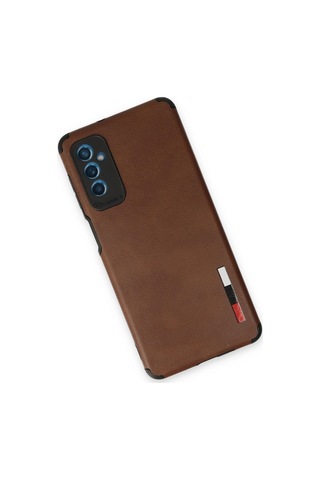 Samsung Samsung Uyumlu Galaxy M52 5g Kılıf Loop Deri Silikon - Kahverengi