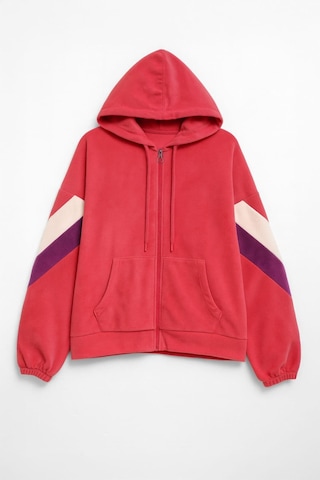 Markapia Kadın Fermuarlı Kapüşonlu Cepli Polar Sweatshirt M S
