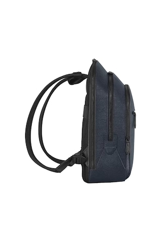 Montblanc Sartorial Deri 3 Bölmeli Orta Boy Sırt Çantası 222115 Lacivert