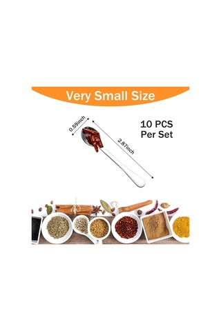 Fosenze 8'li Paslanmaz Çelik Mini Baharat Kaşığı Seti - 2.8 İnç, Tuz Şeker Kavanozları İçin Uygun, Dayanıklı Ve Temizlenmesi Kolay