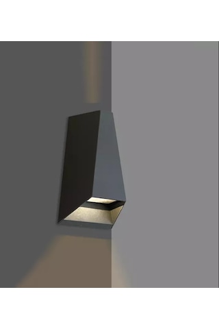 Dekoratif Led Aplik Çift Yönlü Desenli Aydınlatma Duvar Aplik Antrasit