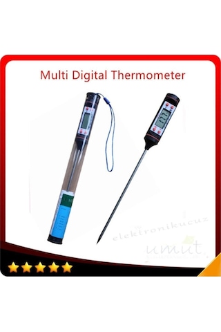 Tp Daldırma Saplama Tipi Dijital Gıda Sıcaklık Ölçer Termometre - Termometreler - 2 Yıl