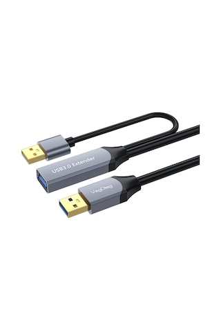 Veggieg Usb 3.0 Uzatma Kablosu Sinyal Güçlendirici Extender Destekli Usb-a Uzatıcı Kablo 5 Metre