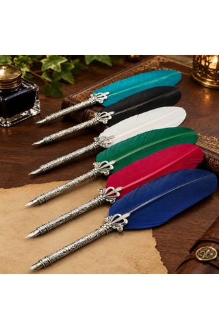 Delux Serisi Ofis Gereci Dekoratif Gereç Sanatsal Hat Divit Kalem Seti
