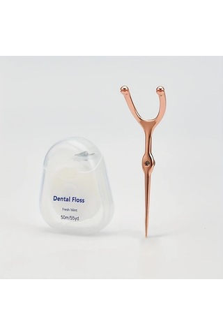 Willowhaven Paslanmaz Çelik Diş İpi Seti, Taşınabilir Yeniden Kullanılabilir Diş İpi Aparatı