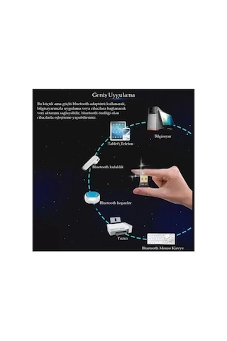 Bluetooth V4.0 Usb Dongle Adaptör 20m Mesafeli Csr 4.0 Tak Çalış 27623418