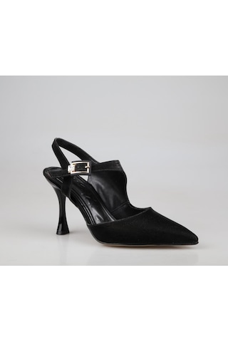 Feles 038-2506 Siyah Kadın Topuklu Ayakkabı Siyah