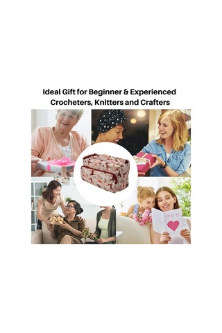 Örgü Çantası Düzenleyici, Örgü Kancaları, İğneler Ve Aksesuarlar İçin Saklama Kutusu Ve File Çanta B Diğer