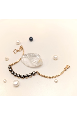 0.45ct Elmas Taşlı Yarı Kelepçe Bileklik Künye 8 Ayar Altın Hd Videolu