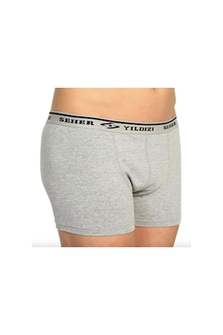 Seher Yıldızı Elastan Boxer Ser0060 6'lı Paket Gri