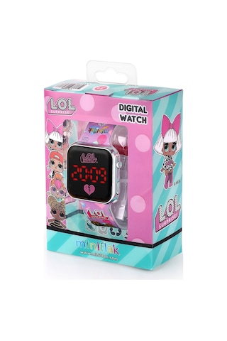 Miniflak Lol Surprise Lisanslı Lol8002 Lila Square Led Çocuk Saati Siyah