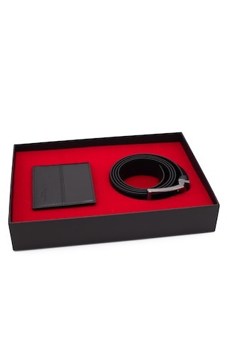 Pierre Cardin Deri Cüzdan & Kemer İkili Set Pc100f-22065a41 Siyah