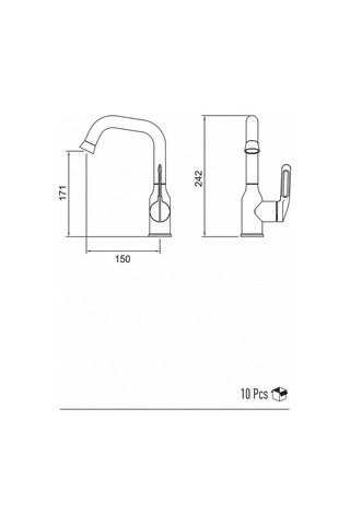 Stello Lavabo Bataryası Mat Altın Vm-1404