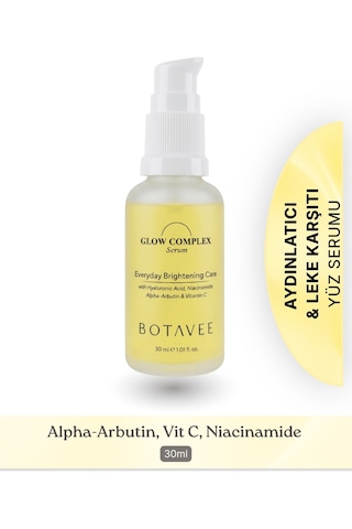 Botavee Aydınlatıcı Yüz Serumu - Alpha Arbutin, Niacinamide, C Vitamini Leke Karşıtı Bakım Ve Ton Eşitleyici Serum - 30 Ml