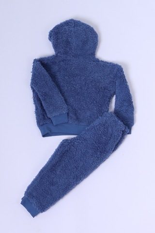 Erkek Bebek Peluş Alt Üst Takım Baskılı D47 Lacivert