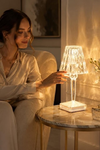 Premium Parti Süsleme Ev Dekorasyonu Balkon Işığı Abajur Kristal Elmas Masa Lambası Lw4