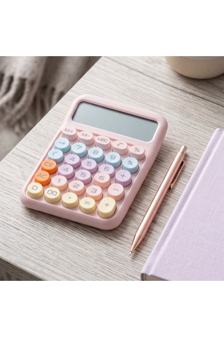 Renkli Hesap Makinesi - Pembe